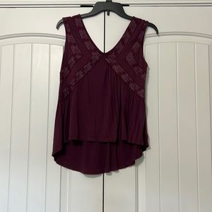 Purple flowy tank top